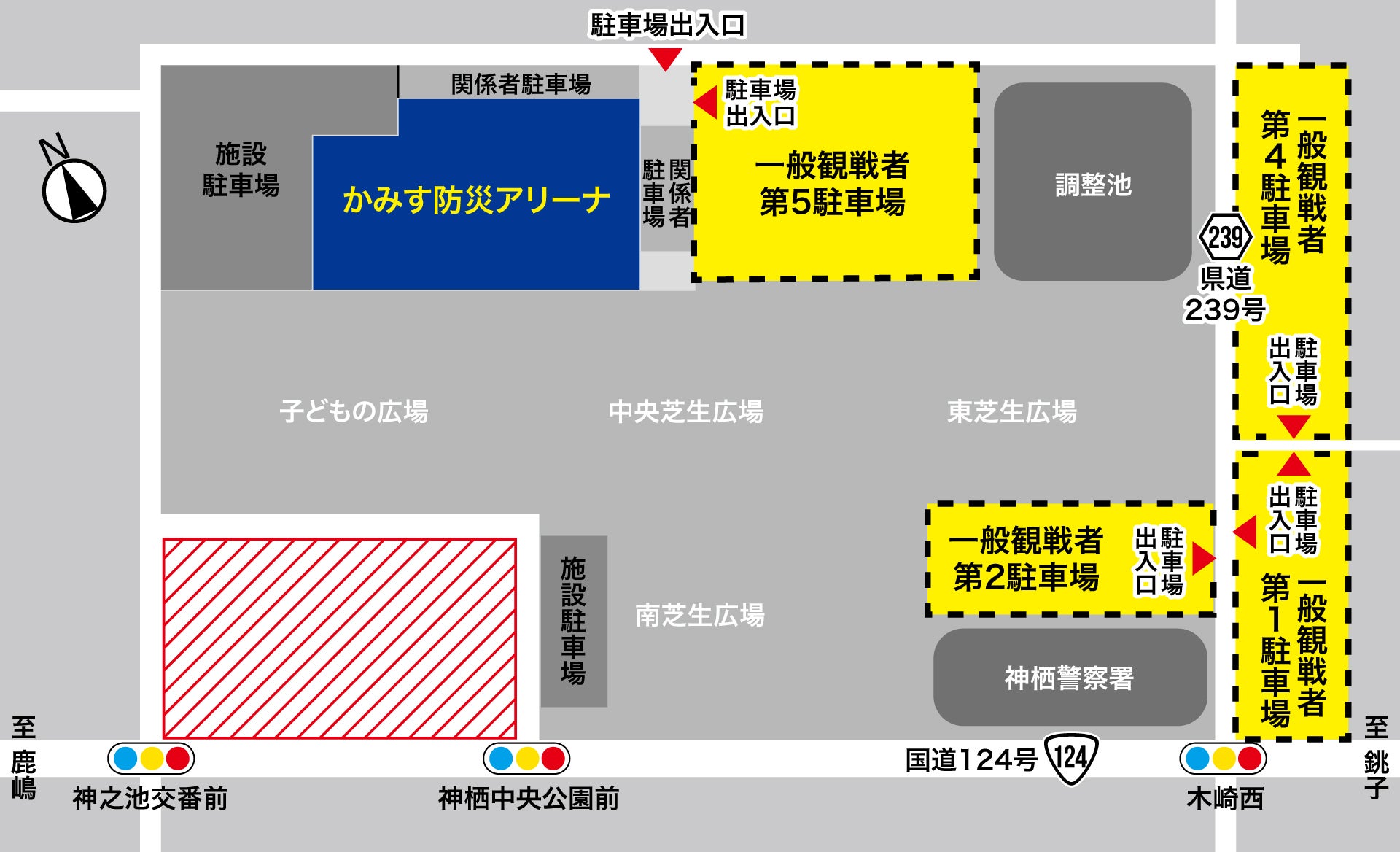 かみす防災アリーナ駐車場